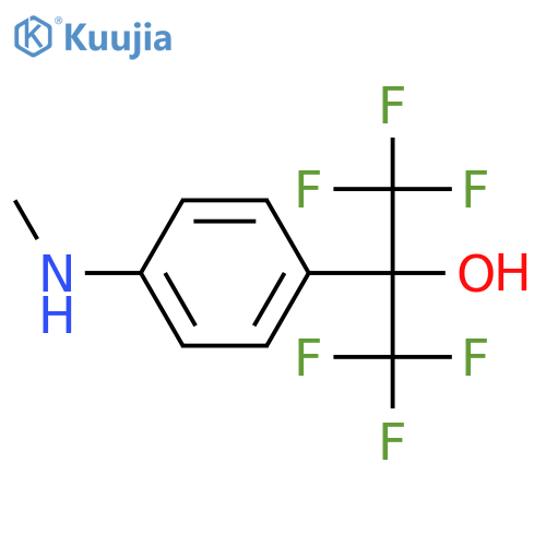 1,1,1,3,3,3-hexafluoro-2-[4-(methylamino)phenyl]propan-2-ol structure