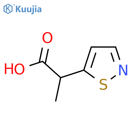 2-(1,2-Thiazol-5-yl)propanoic acid structure