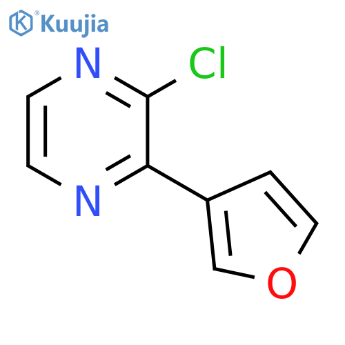 2-Chloro-3-(furan-3-yl)pyrazine structure