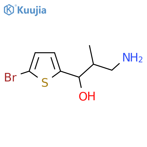 3-Amino-1-(5-bromothiophen-2-yl)-2-methylpropan-1-ol structure