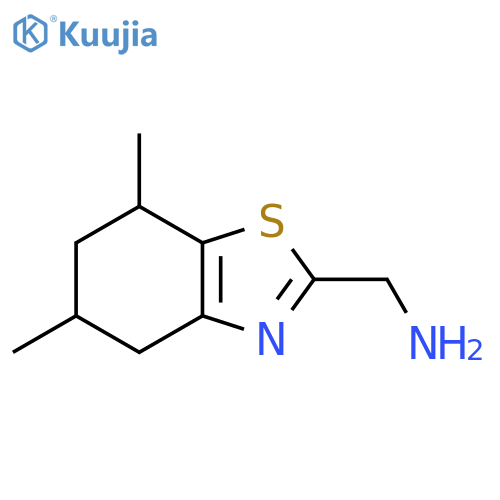 (5,7-Dimethyl-4,5,6,7-tetrahydro-1,3-benzothiazol-2-yl)methanamine structure