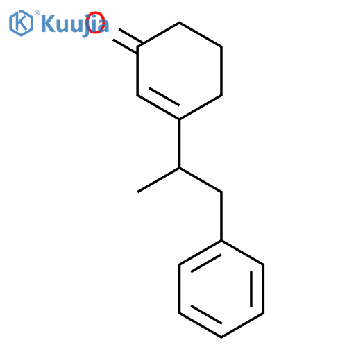 2-Cyclohexen-1-one, 3-(1-methyl-2-phenylethyl)-, (+)- structure