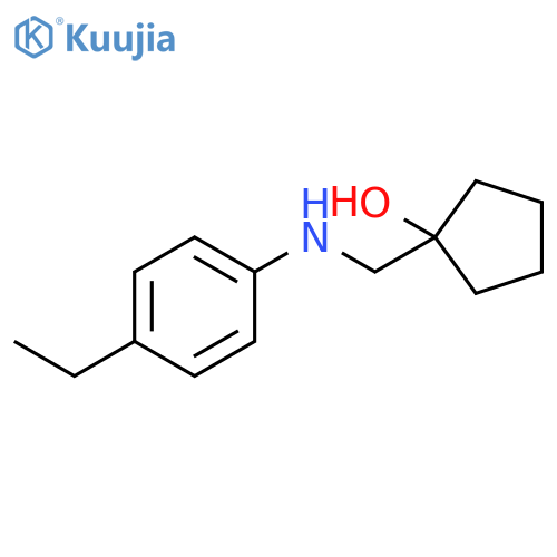 1-{(4-ethylphenyl)aminomethyl}cyclopentan-1-ol structure