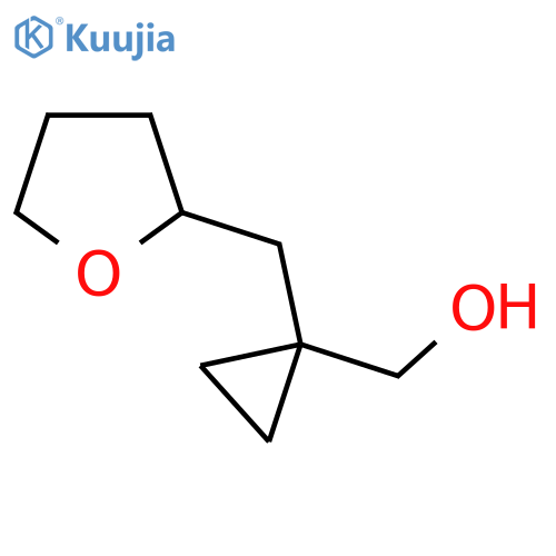 {1-(oxolan-2-yl)methylcyclopropyl}methanol structure