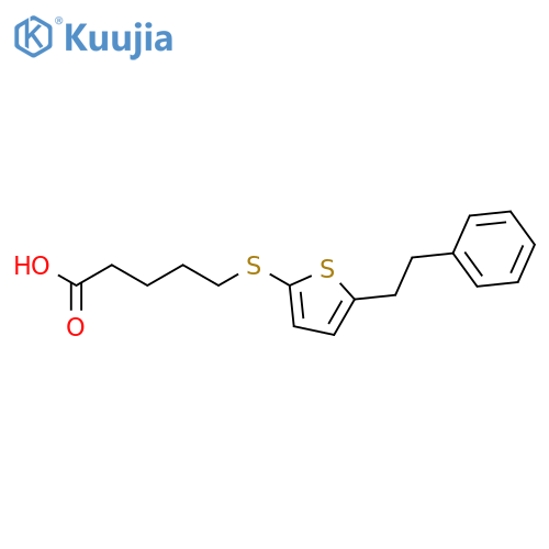 Pentanoic acid, 5-[[5-(2-phenylethyl)-2-thienyl]thio]- structure