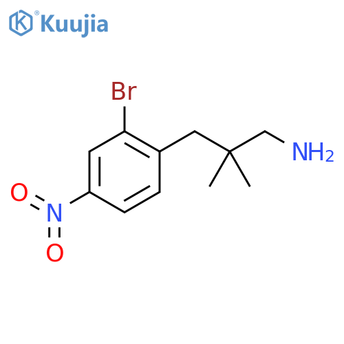 3-(2-bromo-4-nitrophenyl)-2,2-dimethylpropan-1-amine structure