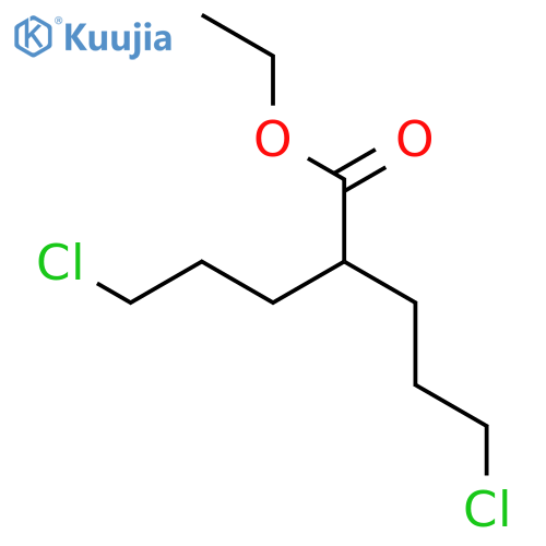 Pentanoic acid, 5-chloro-2-(3-chloropropyl)-, ethyl ester structure