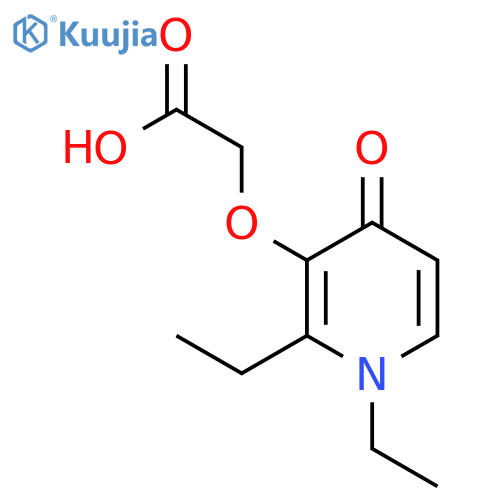 Acetic acid, [(1,2-diethyl-1,4-dihydro-4-oxo-3-pyridinyl)oxy]- structure