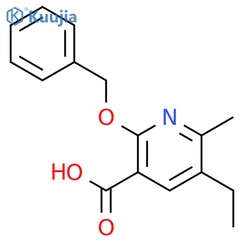 3-Pyridinecarboxylic acid, 5-ethyl-6-methyl-2-(phenylmethoxy)- structure