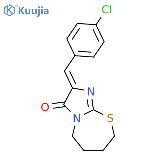 Imidazo[2,1-b][1,3]thiazepin-3(2H)-one,2-[(4-chlorophenyl)methylene]-5,6,7,8-tetrahydro-, (2Z)- structure