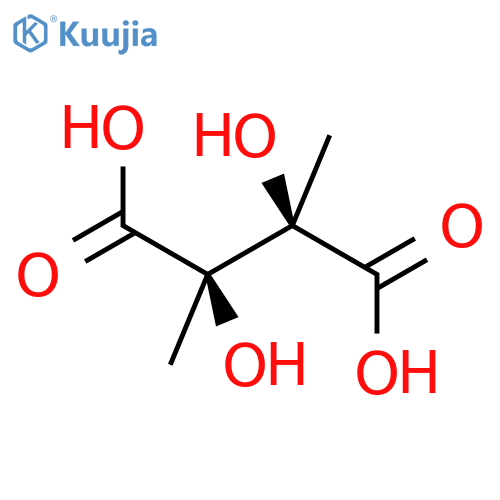 (2S,3S)-2,3-dihydroxy-2,3-dimethylbutanedioic acid structure