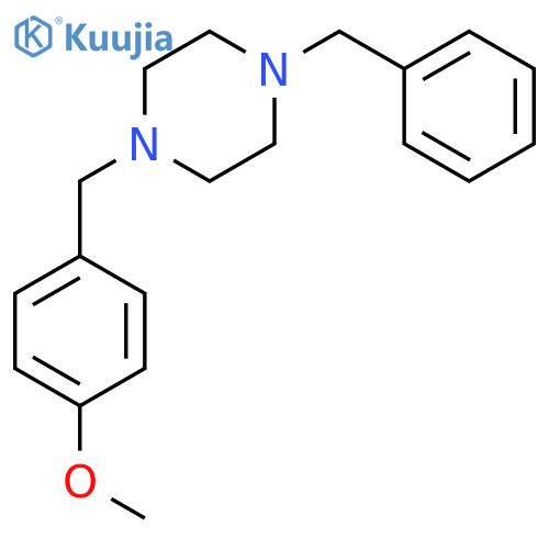 Piperazine, 1-[(4-methoxyphenyl)methyl]-4-(phenylmethyl)- structure