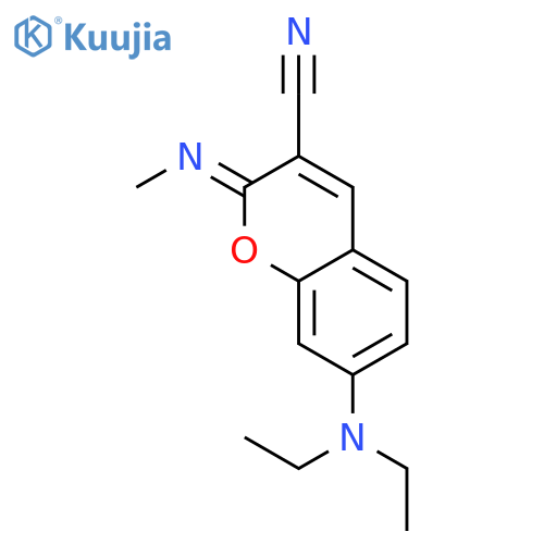 2H-1-BENZOPYRAN-3-CARBONITRILE, 7-(DIETHYLAMINO)-2-(METHYLIMINO)- structure