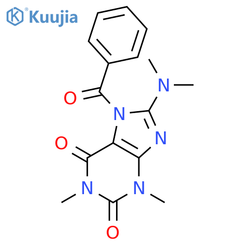 1H-Purine-2,6-dione,7-benzoyl-8-(dimethylamino)-3,7-dihydro-1,3-dimethyl- structure