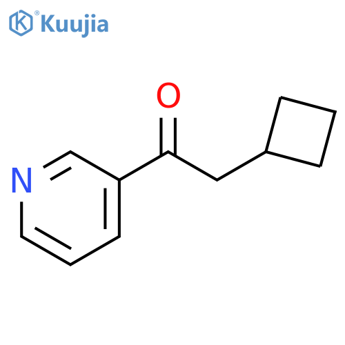 2-cyclobutyl-1-(pyridin-3-yl)ethan-1-one structure