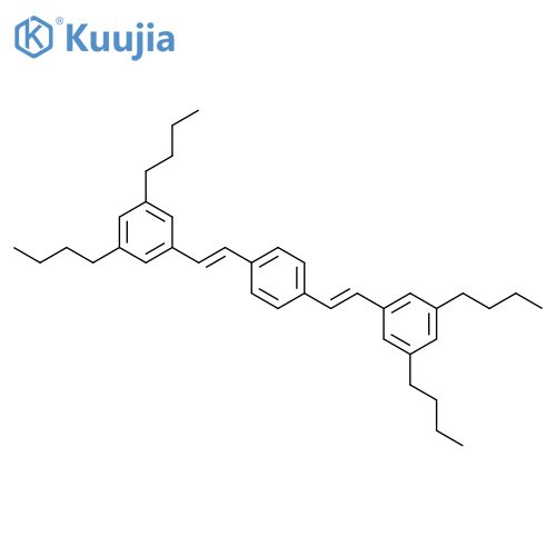 Benzene, 1,4-bis[2-(3,5-dibutylphenyl)ethenyl]- structure