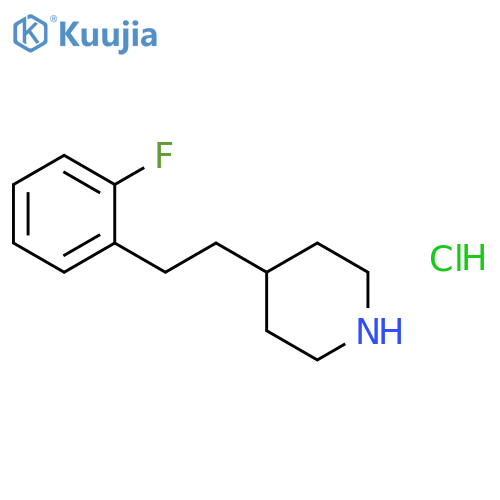 4-[2-(2-fluorophenyl)ethyl]piperidine hydrochloride structure