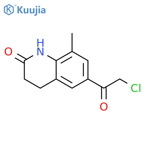 2(1H)-Quinolinone, 6-(chloroacetyl)-3,4-dihydro-8-methyl- structure