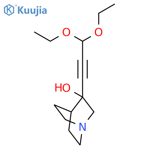 1-Azabicyclo[2.2.2]octan-3-ol, 3-(3,3-diethoxy-1-propynyl)-, (±)- structure