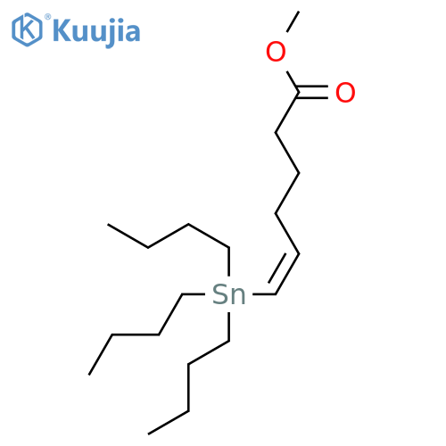 5-Hexenoic acid, 6-(tributylstannyl)-, methyl ester, (Z)- structure