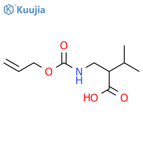 3-methyl-2-({(prop-2-en-1-yloxy)carbonylamino}methyl)butanoic acid structure