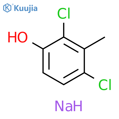 Phenol, 2,4-dichloro-3-methyl-, sodium salt (1:1) structure