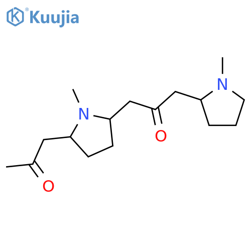 2-Propanone,1-[1-methyl-5-(2-oxopropyl)-2-pyrrolidinyl]-3-(1-methyl-2-pyrrolidinyl)- structure