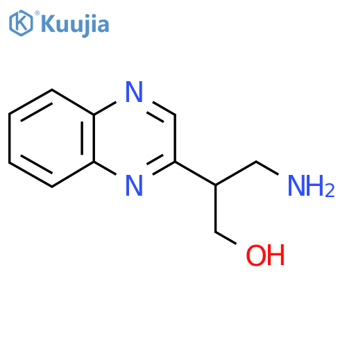 3-amino-2-(quinoxalin-2-yl)propan-1-ol structure