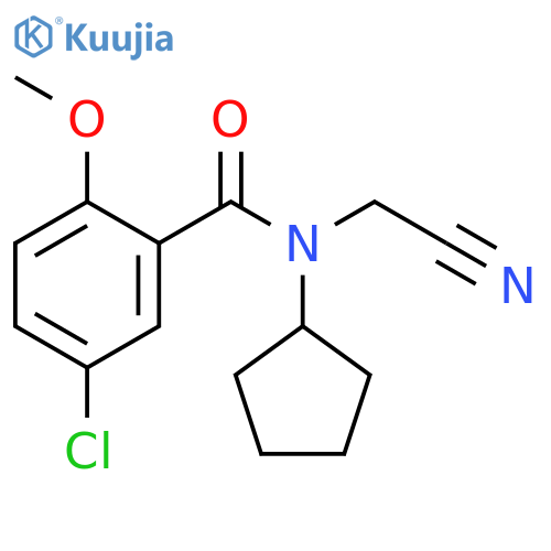 5-Chloro-N-(cyanomethyl)-N-cyclopentyl-2-methoxybenzamide structure