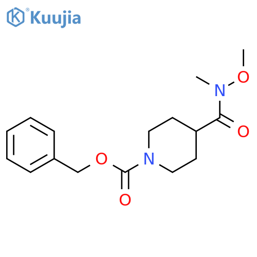 1-Cbz-N-Methoxy-N-methyl-4-piperidinecarboxamide structure
