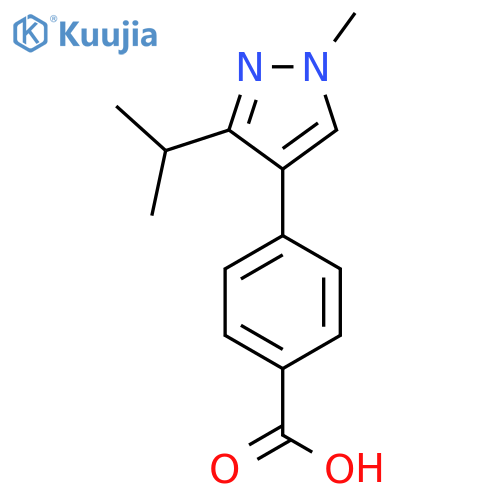 4-[1-methyl-3-(propan-2-yl)-1H-pyrazol-4-yl]benzoic acid structure