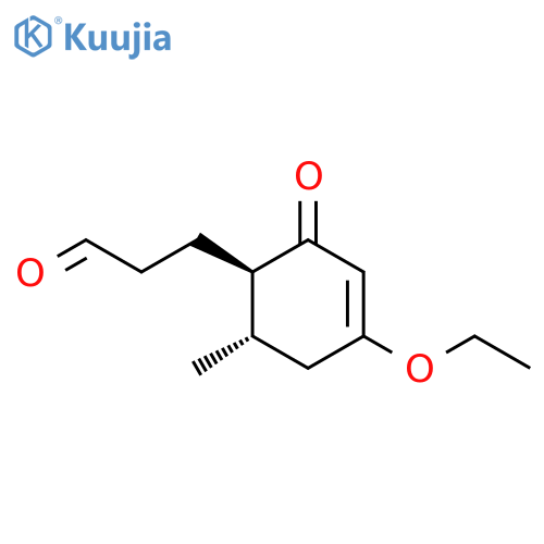 3-Cyclohexene-1-propanal,4-ethoxy-6-methyl-2-oxo-, (1R,6S)-rel- structure