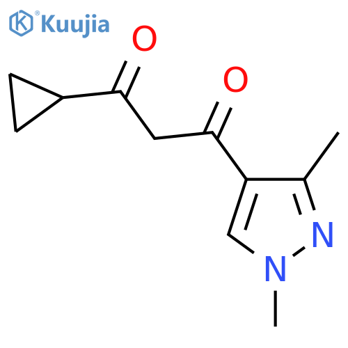 1-cyclopropyl-3-(1,3-dimethyl-1H-pyrazol-4-yl)propane-1,3-dione structure