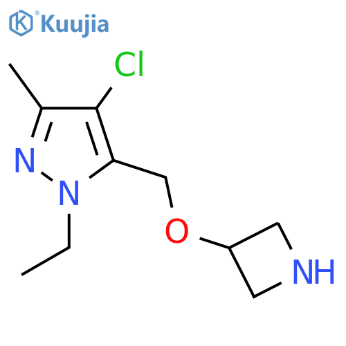 5-((Azetidin-3-yloxy)methyl)-4-chloro-1-ethyl-3-methyl-1h-pyrazole structure