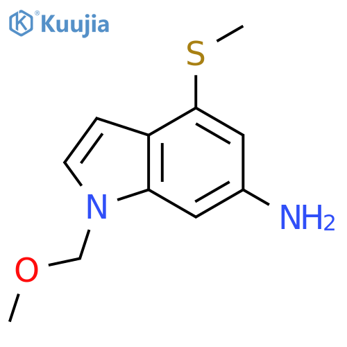 1H-Indol-6-amine, 1-(methoxymethyl)-4-(methylthio)- structure