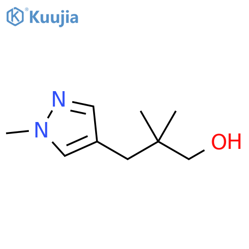 2,2-dimethyl-3-(1-methyl-1H-pyrazol-4-yl)propan-1-ol structure
