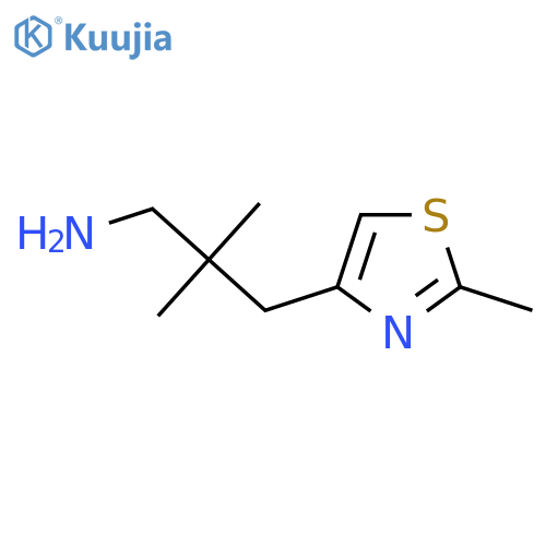 2,2-dimethyl-3-(2-methyl-1,3-thiazol-4-yl)propan-1-amine structure