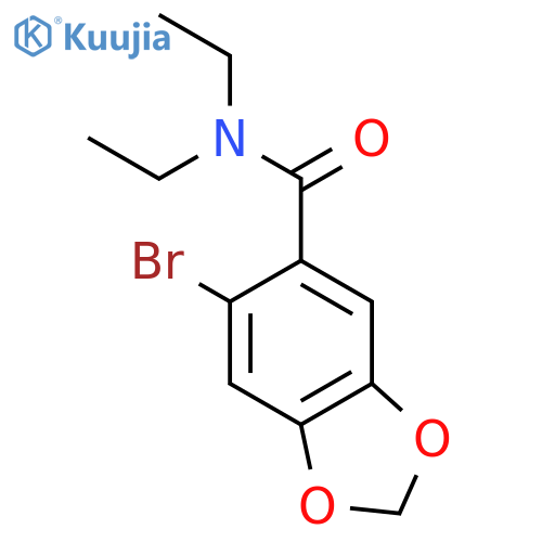 1,3-Benzodioxole-5-carboxamide, 6-bromo-N,N-diethyl- structure