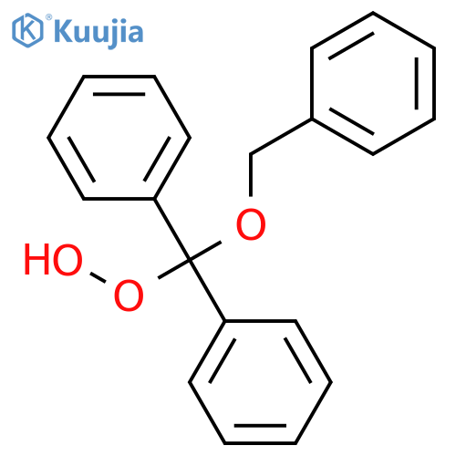 Hydroperoxide, diphenyl(phenylmethoxy)methyl structure