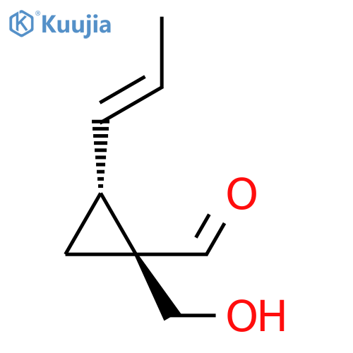 Cyclopropanecarboxaldehyde,1-(hydroxymethyl)-2-(1-propenyl)-, [1R-[1a,2a(E)]]- (9CI) structure