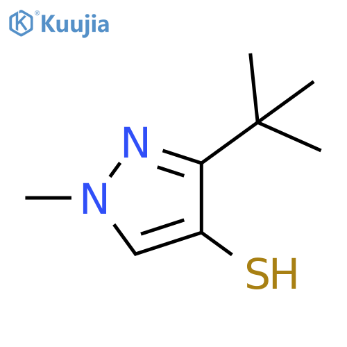 3-tert-butyl-1-methyl-1H-pyrazole-4-thiol structure