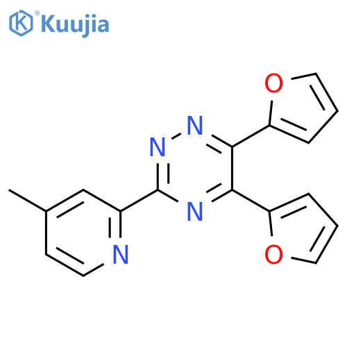 1,2,4-Triazine, 5,6-di-2-furanyl-3-(4-methyl-2-pyridinyl)- structure