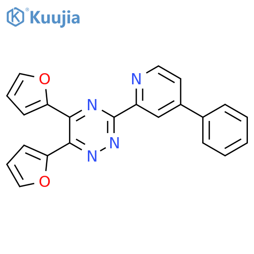 1,2,4-Triazine, 5,6-di-2-furanyl-3-(4-phenyl-2-pyridinyl)- structure