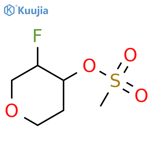 3-fluorotetrahydro-2H-pyran-4-yl methanesulfonate structure