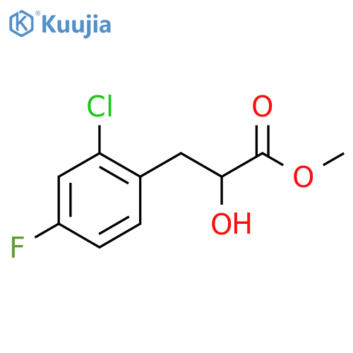 methyl 3-(2-chloro-4-fluorophenyl)-2-hydroxypropanoate structure