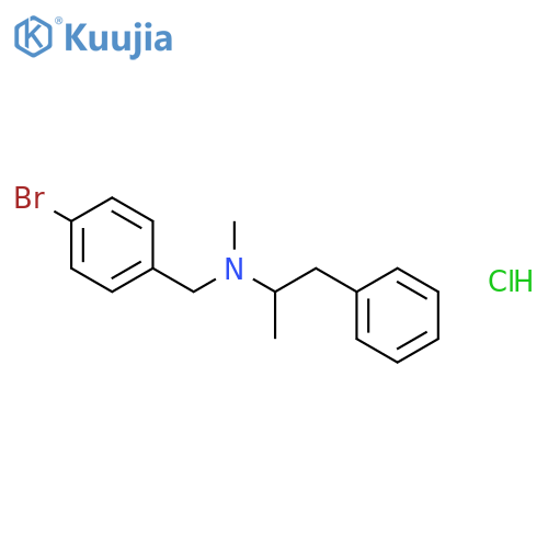 Phenethylamine,N-(p-bromobenzyl)-N,a-dimethyl-, hydrochloride, (+)- (8CI) structure