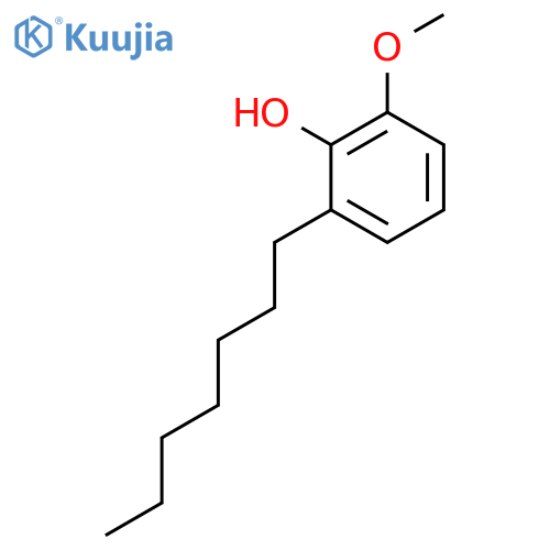 Phenol, 2-heptyl-6-methoxy- structure