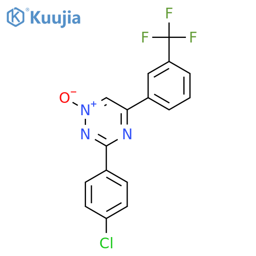 1,2,4-Triazine, 3-(4-chlorophenyl)-5-[3-(trifluoromethyl)phenyl]-, 1-oxide structure