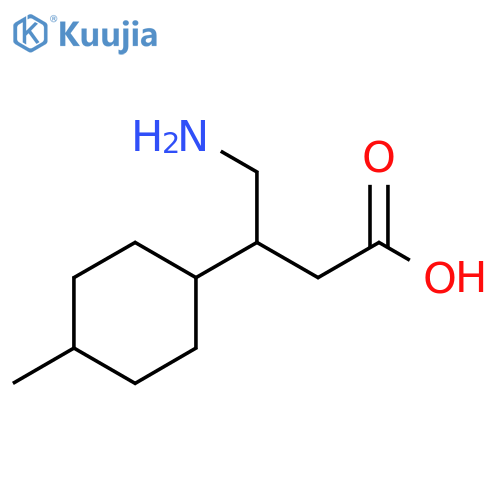 4-amino-3-(4-methylcyclohexyl)butanoic acid structure