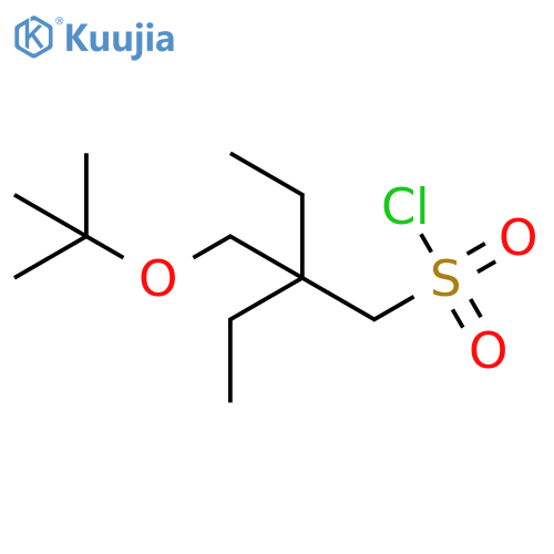 2-(tert-butoxy)methyl-2-ethylbutane-1-sulfonyl chloride structure